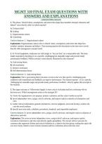 MGMT 310 FINAL EXAM QUESTIONS WITH ANSWERS AND EXPLANATIONS &vert; American Public University