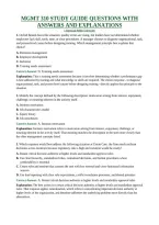 MGMT 310 Exams 1&comma; 2 & 3 &plus; Midterm & Final Exam &vert; Complete Exam Prep&comma; Study Guide & Practice Questions with Answers and Explanations Bundle
