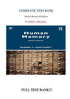 Human Memory &ndash; 4th Edition by Gabriel Radvansky &ndash; Complete Test Bank &lpar;Chapters 1&ndash;18&rpar;
