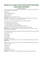 MGMT 311 EXAM 1 QUESTIONS WITH ANSWERS AND EXPLANATIONS &vert; American Public University