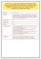 CST LEVEL 1 LAND SURVEYOR TEST CERTIFICATION EXAM QUESTIONS AND CORRECT ANSWERS PLUS RATIONALES&vert; INSTANT DOWNLOAD