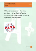 ATI Fundamentals exam 2  Test Bank &NewLine;2025&sol;2026 &ndash; Comprehensive Practice &NewLine;Questions with Verified Answers and NGN&NewLine;Style Items Guaranteed Pass 