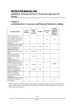 Instructor Manual For Auditing & Assurance Services A Systematic Approach 12e Messier All Chapters
