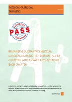 BRUNNER & SUDDARTH&rsquo;S MEDICAL&NewLine;SURGICAL NURSING 15TH EDITION &vert; ALL 68 &NewLine;CHAPTERS WITH ANSWER KEYS AT END OF &NewLine;EACH CHAPTER
