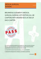 BRUNNER & SUDDARTH&rsquo;S MEDICAL  &NewLine;SURGICAL NURSING 15TH EDITION &vert; ALL 68 &NewLine;CHAPTERS WITH ANSWER KEYS AT END OF &NewLine;EACH CHAPTER 