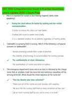 HESI Exit Comprehensive Exam A Practice Questions 2026 &vert; Answers & Nursing Exam Prep