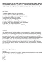 FIREFIGHTER HAZMAT OPS TEST FINAL EXAM 200 ACTUAL QUESTIONS AND CORRECT ANSWERS&NewLine;WITH RATIONALE LATEST UPDATE ASSURED PASS&rsqb; &ndash; QUESTIONS AND ANSWERS &vert; VERIFIED AND&NewLine;WELL DETAILED ANSWERS &vert; PLUS RATIONALES &vert; GUARANTEED PASS &vert; LATEST EXAM UPDATE&NewLine;
