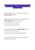 WGU C214 Financial Management OA Exam Latest &NewLine;2026&sol;2027 Questions and Correct Detailed Answers &NewLine;Already Graded A&plus; 