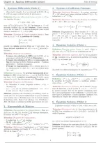 Equations diff&eacute;rentielles