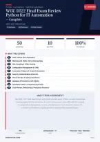  WGU D522 Final Exam Review Python IT Automation 2026&sol;2027 &ndash; Questions and Answers &vert; 100&percnt; Verified &vert; Detailed Rationales &ndash; Pass Guaranteed &ndash; A&plus; Graded