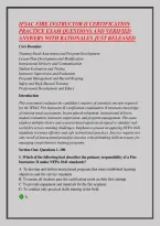 IFSAC FIRE INSTRUCTOR II CERTIFICATION &NewLine;PRACTICE EXAM QUESTIONS AND VERIFIED &NewLine;ANSWERS WITH RATIONALES JUST RELEASED