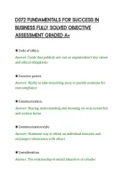 D072 FUNDAMENTALS FOR SUCCESS IN&NewLine;BUSINESS FULLY SOLVED OBJECTIVE&NewLine;ASSESSMENT GRADED A&plus;