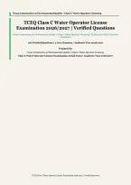 TCEQ Class C Water Operator License Exam 2026&sol;2027 &vert; 100 Verified Questions & Answers &vert; Texas Commission on Environmental Quality Prep &vert; 5 Core Domains &vert; Instant Download