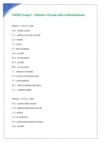 NIHSS Group C - Patients 1-6 Exam with verified solutions