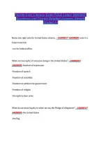 Florida Civic Literacy Exam FCLE Latest 2026&sol;2027 &NewLine;Questions and Correct Detailed Answers Already &NewLine;Graded A&plus; 