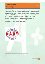 Test Bank for Beckmann and Ling's Obstetrics and &NewLine;Gynecology&comma; 9th Edition by Robert Casanova&comma; Alice &NewLine;R&period; Goepfert&comma; Nancy A&period; Hueppchen&comma; Patrice M&period; &NewLine;Weiss & AnnaMarie Connolly &vert; Questions & &NewLine;Answers 2027 Guaranteed Pass 