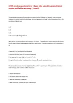 CPAN practice questions form 1 Exam fully solved & updated &lpar;latest version verified for accuracy&rpar; &vert; Latest&excl;&excl;&excl;