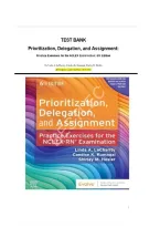 Test Bank Prioritization&comma; Delegation&comma; and Assignment&colon; Practice Exercises for the NCLEX Examination&semi; 6th Edition By Linda A&period; LaCharity&comma; Candice K&period; Kumagai&comma; Shirley M&period; Hosler All Chapters&vert; Latest Edition&vert; 2025&sol;2026