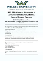 NSG 526 Clinical Modalities in Adv Psych&sol;Mental Health Nursing Practice 2026&sol;2028 &vert; Newly Released &vert; Actual Exam &vert; Q&A &vert; Guaranteed Pass - A&plus; Graded&NewLine;&NewLine;