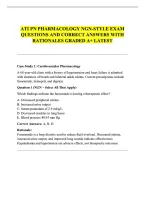 ATI PN PHARMACOLOGY NGN-STYLE EXAM &NewLine;QUESTIONS AND CORRECT ANSWERS WITH &NewLine;RATIONALES GRADED A&plus; LATEST