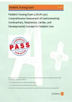 Pediatric Nursing Exam 3 &lpar;NUR 230&rpar;&colon; &NewLine;Comprehensive Assessment of Gastrointestinal&comma; &NewLine;Genitourinary&comma; Respiratory&comma; Cardiac&comma; and &NewLine;Developmental Concepts in Pediatric Care 
