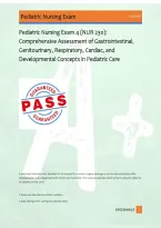 Pediatric Nursing Exam 4 &lpar;NUR 230&rpar;&colon; &NewLine;Comprehensive Assessment of Gastrointestinal&comma; &NewLine;Genitourinary&comma; Respiratory&comma; Cardiac&comma; and &NewLine;Developmental Concepts in Pediatric Care