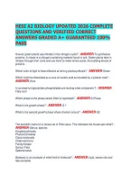 HESI A2 BIOLOGY UPDATED 2026 COMPLETE QUESTIONS AND VERIFIED CORRECT ANSWERS GRADED A&plus; GUARANTEED 100&percnt; PASS