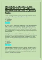 NURSING 101 Fundamentals of Nursing &vert; Exam Review & Practice Questions &vert; Nursing
