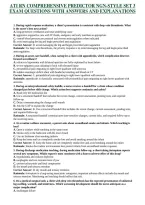 ATI RN COMPREHENSIVE PREDICTOR NGN-STYLE SET 3 EXAM QUESTIONS WITH ANSWERS AND EXPLANATIONS