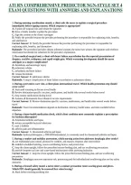 ATI RN COMPREHENSIVE PREDICTOR NGN-STYLE SET 4 EXAM QUESTIONS WITH ANSWERS AND EXPLANATIONS