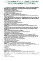 ATI RN CONCEPTS LEVEL 1 EXAM QUESTIONS WITH ANSWERS AND EXPLANATIONS