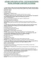 ATI RN CONCEPTS LEVEL 2 EXAM QUESTIONS WITH ANSWERS AND EXPLANATIONS