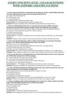 ATI RN CONCEPTS LEVEL 3 EXAM QUESTIONS WITH ANSWERS AND EXPLANATIONS