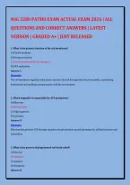 NSG 3280 PATHO EXAM ACTUAL EXAM 2026 &vert; ALL &NewLine;QUESTIONS AND CORRECT ANSWERS &vert; LATEST &NewLine;VERSION &vert; GRADED A&plus; &vert; JUST RELEASED
