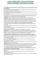 ATI RN PEDIATRIC EXAM QUESTIONS WITH ANSWERS AND EXPLANATIONS
