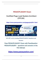 Pega Lead System Architect PEGACPLSA25V1 PDF Question