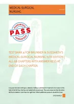 TEST BANK 4 FOR BRUNNER & SUDDARTH&rsquo;S &NewLine;MEDICAL-SURGICAL NURSING 15TH EDITION &vert; &NewLine;ALL 68 CHAPTERS WITH ANSWER KEYS AT &NewLine;END OF EACH CHAPTER 