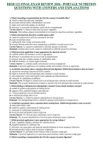 Portage BIOD 121 Nutrition &vert; Complete Exam Prep&comma; Study Guide & Practice Questions with Answers and Explanations Bundle
