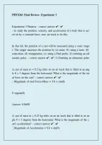 PHYS 261 Final Review &ndash; Experiment 3 2026 &ndash; Physics Lab Study Guide & Practice Questions