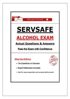 ServSafe Alcohol Exam &lpar;Latest 2026 2027 Update&rpar; Actual Questions & Correct Answers with Rationales