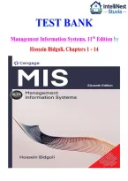 Test Bank For Management Information Systems 11th Edition By  Hossein Bidgoli Isbn 978-9360536657