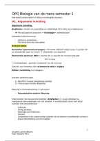 Samenvatting Biologie van de mens 1 &vert; KHL &vert; 2024&sol;25
