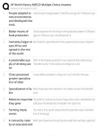 AP World History AMSCO QUESTIONS AND VERIFIED ANSWERS Multiple Choice Answers