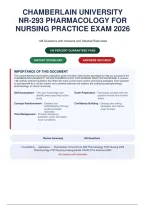  NR-293 Pharmacology for Nursing Practice Exam 2026 &vert; 148 Questions with Answers&comma; Detailed Rationales&comma; "Why Wrong" Explanations & References Chamberlain University&NewLine;