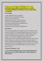 NURS 5315 ADVANCED PATHOPHYSIOLOGY EXAM &NewLine;QUESTIONS AND CORRECT ANSWERS &vert; UTA LATEST &NewLine;UPDATED VERIFIED & COMPLETE &vert; PASS GUARANTEED - &NewLine;A&plus; GRADED
