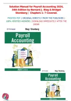 Solution Manual for Payroll Accounting 2024&comma; 34th Edition by Bernard J&period; Bieg & Bridget Stomberg&period;&vert;All chapters 1-7 covered&comma; Complete test guide&period;