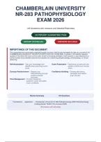 NR-283 Pathophysiology Exam 2026 &vert; 145 Questions with Answers&comma; Detailed Rationales&comma; "Why Wrong" Explanations & References Chamberlain University &NewLine;
