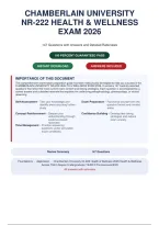  NR-222 Health & Wellness Exam 2026 &vert; 147 Questions with Answers&comma; Detailed Rationales&comma; "Why Wrong" Explanations & References  Chamberlain University&NewLine;