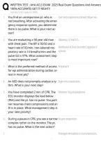 WRITTEN TEST &semi; AHA ACLS EXAM 2025 Real Exam Questions And Answers &lpar; 100&lowbar; ACCURATE&rpar; GET IT WRITTEN TEST &semi; AHA ACLS EXAM 2025 Real Exam Questions And Answers &lpar; 100&lowbar; ACCURATE&rpar; GET IT