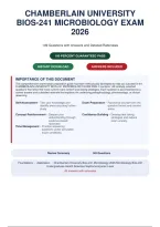 BIOS-241 Microbiology Exam 2026 &vert; 149 Questions with Answers&comma; Detailed Rationales&comma; "Why Wrong" Explanations & References Chamberlain University &NewLine;